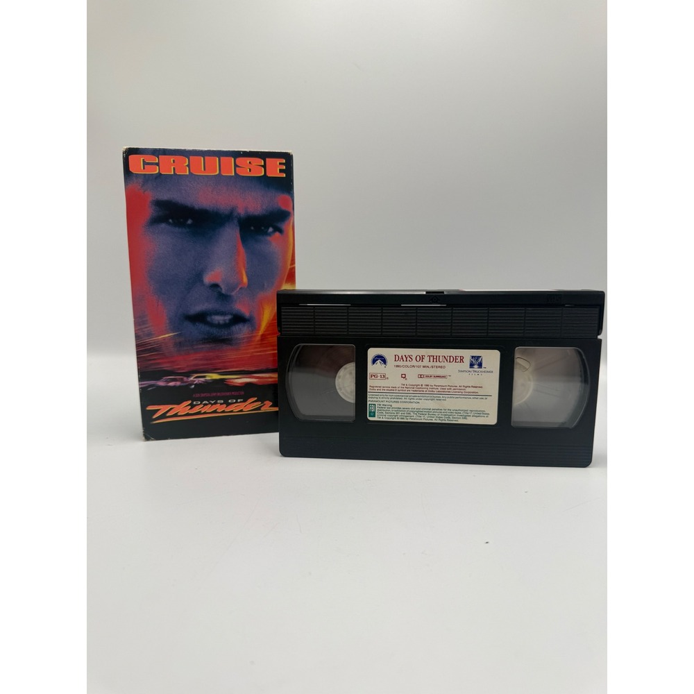 Days of‎ Thunder VHS 1990 Tom Cruise Paramount Pictures Racing Movie Vintage